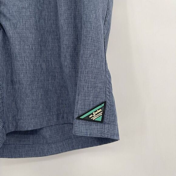 Mr. Swim Blue Technical Elastic Waist Drawstring Swim Shorts Medium - Picture 2 of 6